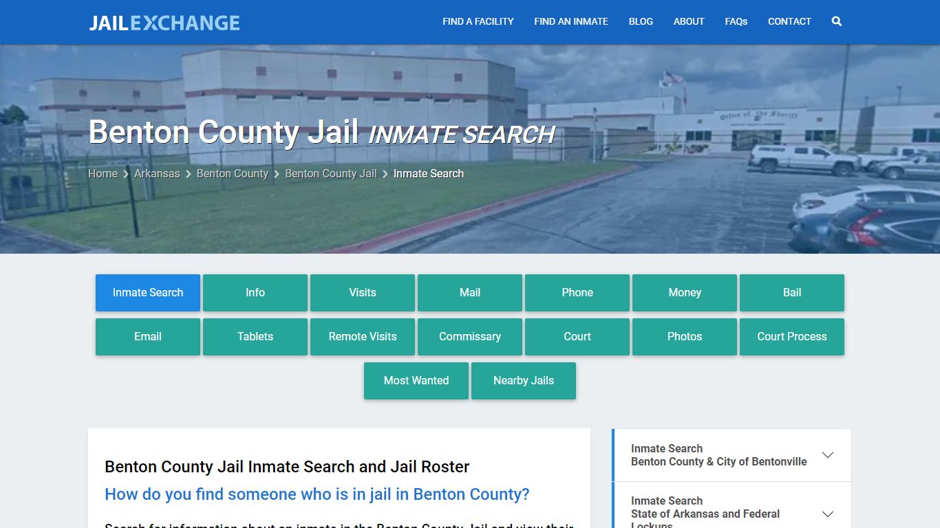 Inmate Search: Roster & Mugshots - Benton County Jail, AR - Jail Exchange